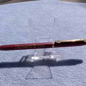 Chromatic Burgundy Ballpoint Pen with Gold Trim Advertisement Pen